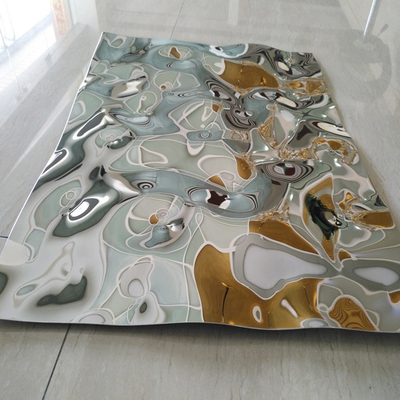 4X8 Mirror Polished Stainless Steel Decorative Sheet Cold Rolled Water Ripples